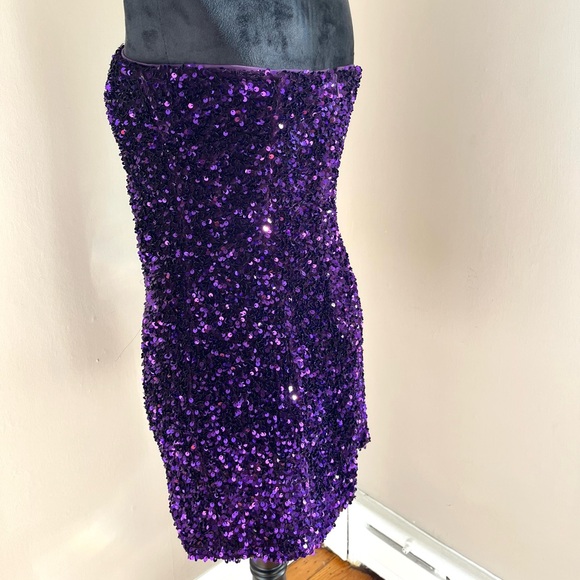 Fashion Nova Kara Sequin Mini Tube Dress sz XL - Picture 8 of 14